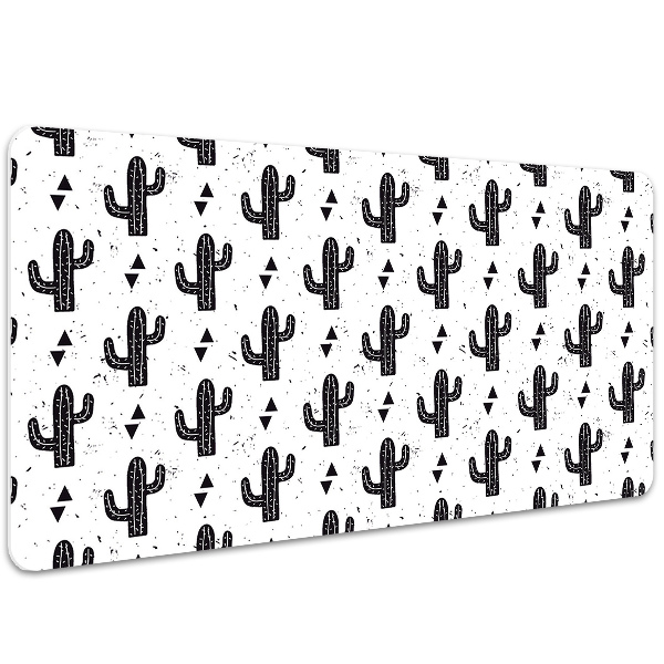PVC Schreibtischmatte Schwarze Kaktee.