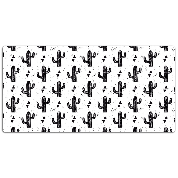 PVC Schreibtischmatte Schwarze Kaktee.