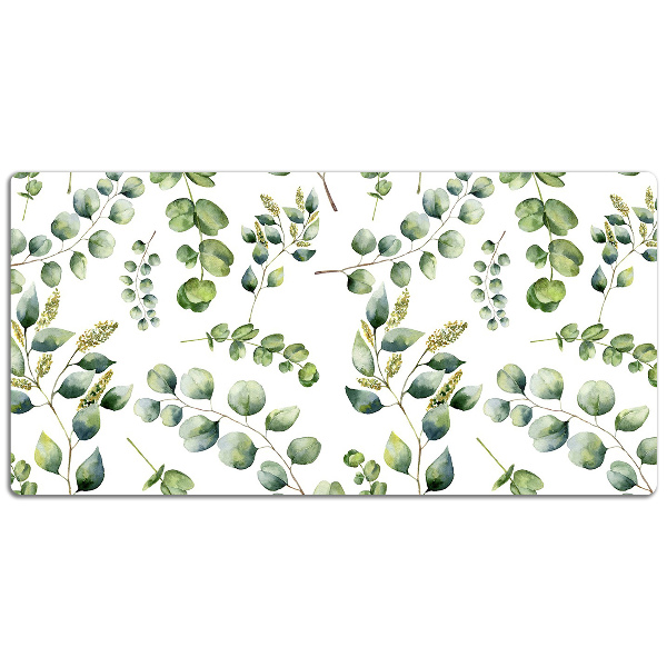 PVC Schreibtischmatte Eukalyptus floral.