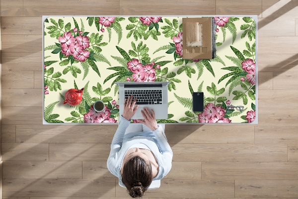 Büro-Schreibtischmatte Tropische Blumen