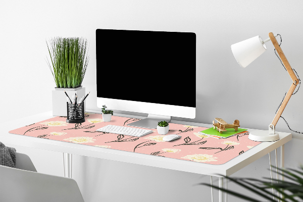 PVC Schreibtischmatte Zarte Blumen