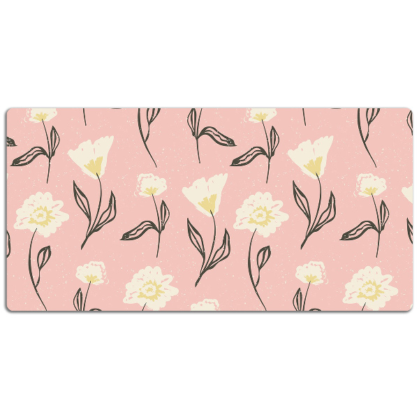 PVC Schreibtischmatte Zarte Blumen