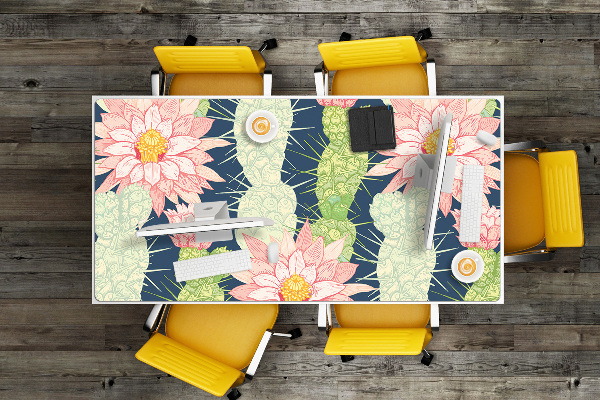 PVC Schreibtischmatte Kaktusblumen