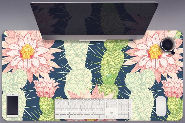 PVC Schreibtischmatte Kaktusblumen