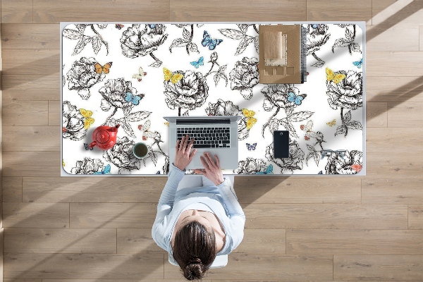 Büro-Schreibtischmatte Schmetterlinge