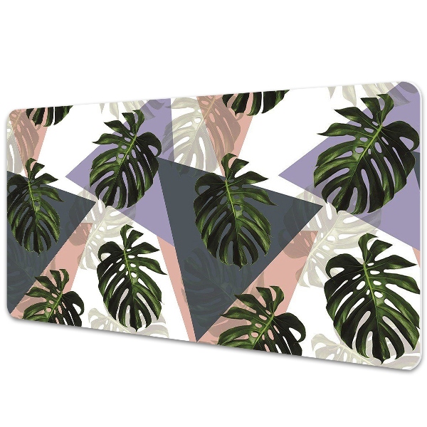 PVC Schreibtischmatte Monstera-Muster