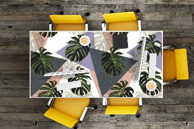 PVC Schreibtischmatte Monstera-Muster