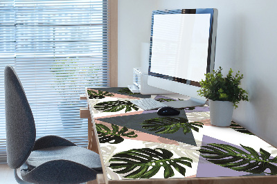 PVC Schreibtischmatte Monstera-Muster