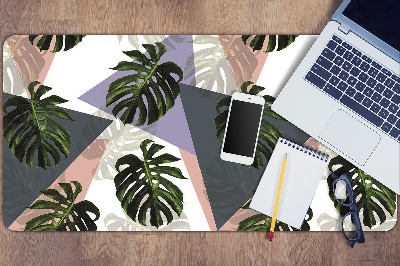 PVC Schreibtischmatte Monstera-Muster