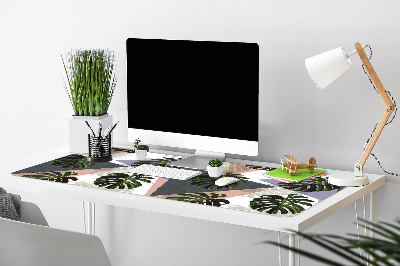 PVC Schreibtischmatte Monstera-Muster