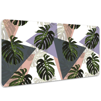 PVC Schreibtischmatte Monstera-Muster