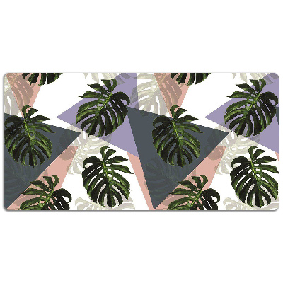 PVC Schreibtischmatte Monstera-Muster