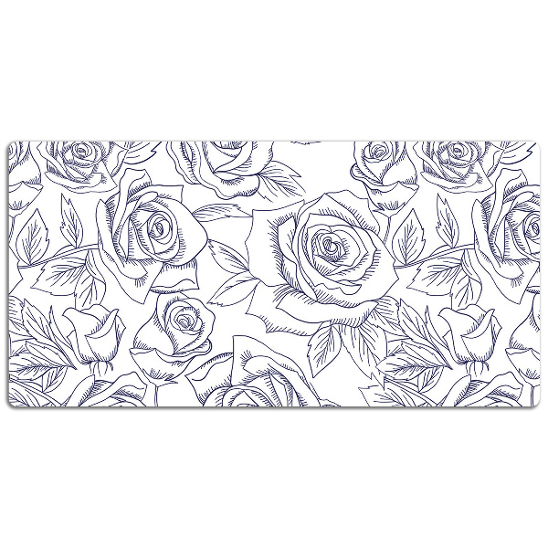 Schreibtischunterlage Blaue Rosen