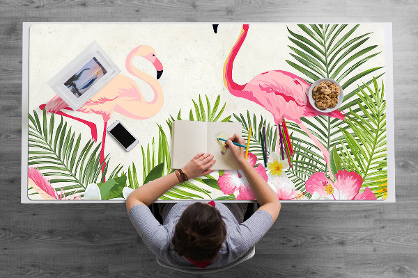 Schreibtisch Unterlegmatte Zwei Flamingos
