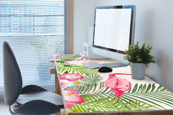 Schreibtisch Unterlegmatte Zwei Flamingos
