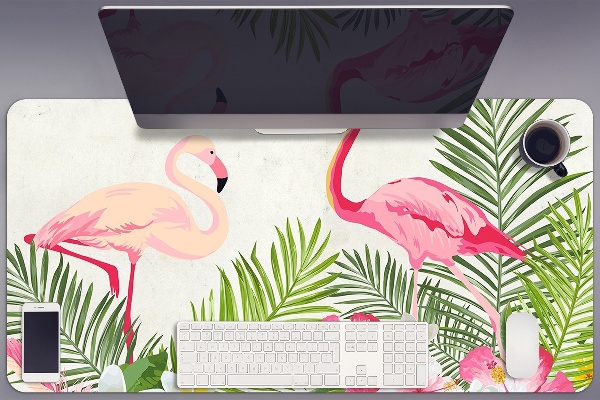 Schreibtisch Unterlegmatte Zwei Flamingos