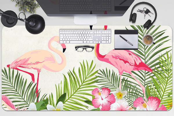 Schreibtisch Unterlegmatte Zwei Flamingos