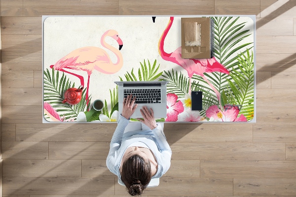 Schreibtisch Unterlegmatte Zwei Flamingos