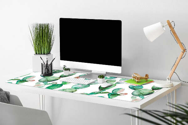 Büro-Schreibtischmatte Aquarellkakteen