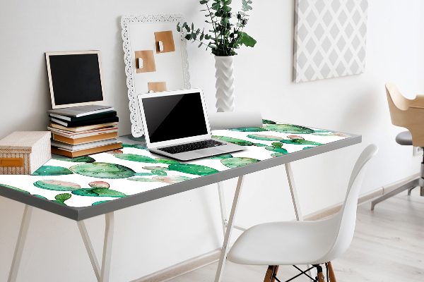 Büro-Schreibtischmatte Aquarellkakteen