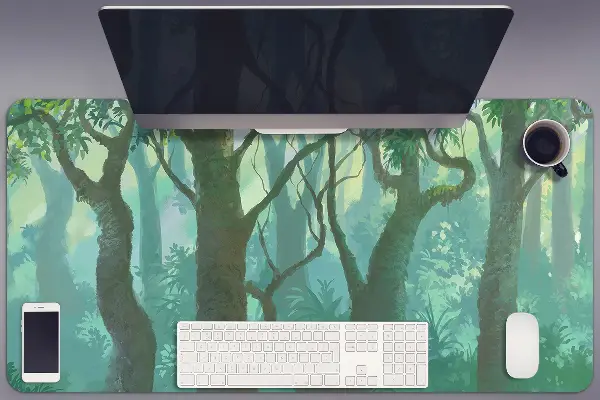 Schreibtisch Unterlegmatte dunkler Wald