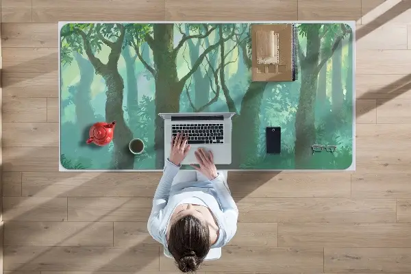 Schreibtisch Unterlegmatte dunkler Wald
