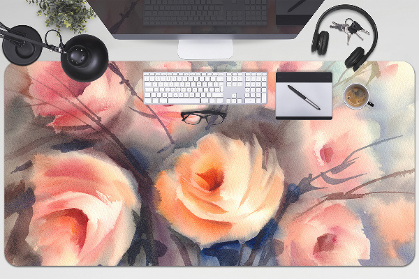 Büro-Schreibtischmatte Orange Rosen