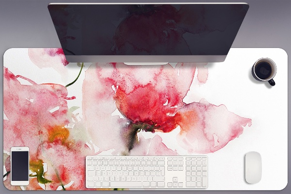 Schreibtischunterlage Aquarellblumen