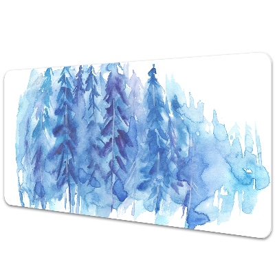 Schreibtisch Unterlegmatte Aquarell Winterwald