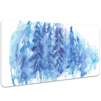 Schreibtisch Unterlegmatte Aquarell Winterwald