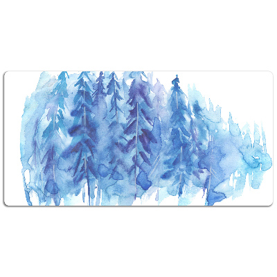 Schreibtisch Unterlegmatte Aquarell Winterwald