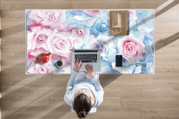 Schreibtisch Unterlegmatte Pastellblumen