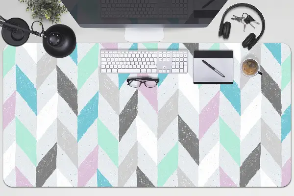 Schreibtisch Unterlegmatte Stoff in Herringbone.