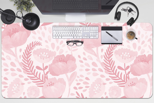 Büro-Schreibtischmatte Rosa maki.