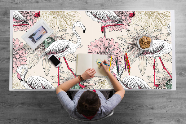 PVC Schreibtischmatte Rosa Flamingo