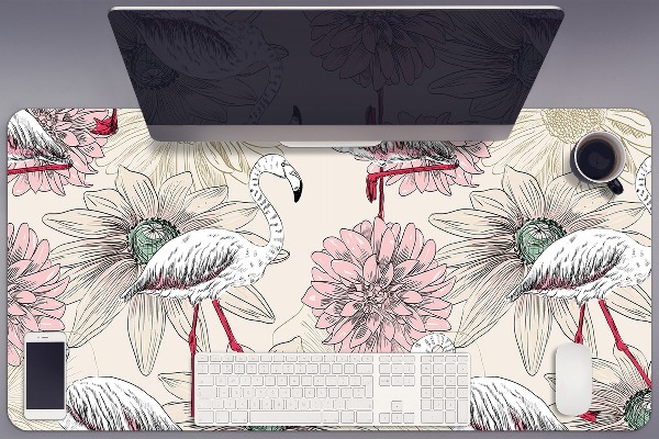 PVC Schreibtischmatte Rosa Flamingo