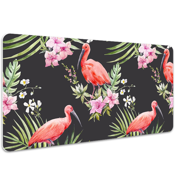 Schreibtischunterlage Schwarzer Flamingo.