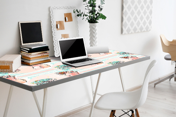 Büro-Schreibtischmatte Rosa Papageien