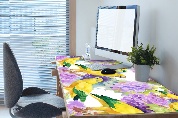 PVC Schreibtischmatte Gelbe Papageien