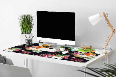 Schreibtischunterlage Schädel und Blumen