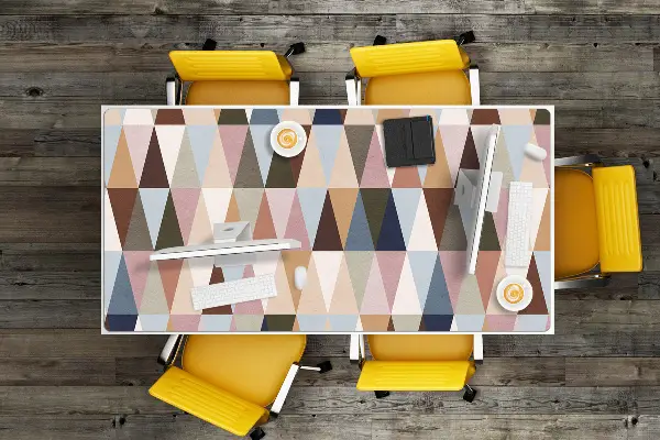 PVC Schreibtischmatte Retro Wandbild