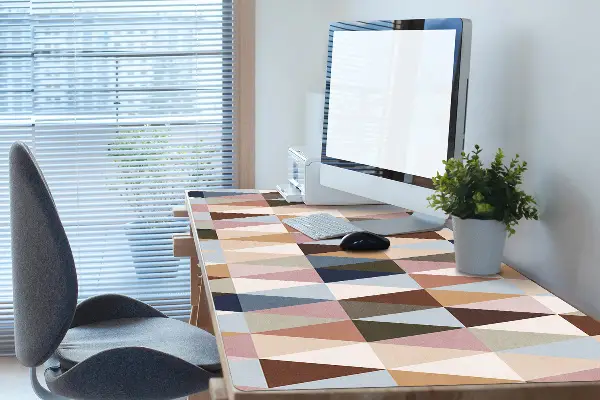 PVC Schreibtischmatte Retro Wandbild