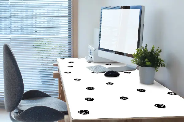 Schreibtischunterlage Schwarze Punkte