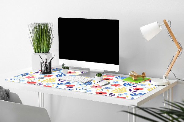 Schreibtisch Unterlegmatte Farbenfrohe Blumen