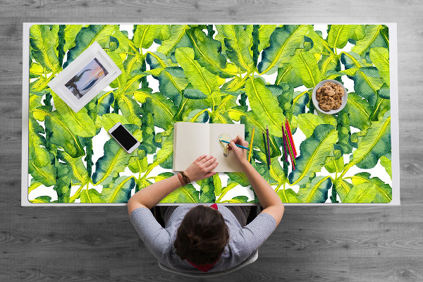 Büro-Schreibtischmatte Aquarellblätter