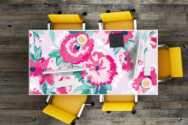 Schreibtisch Unterlegmatte Blumen