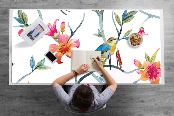 Büro-Schreibtischmatte Blumen