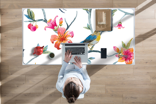 Büro-Schreibtischmatte Blumen
