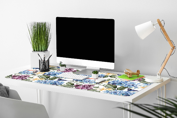 PVC Schreibtischmatte Retro-Blumen