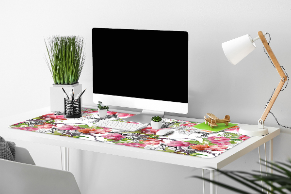 Schreibtisch Unterlegmatte Aquarellblumen